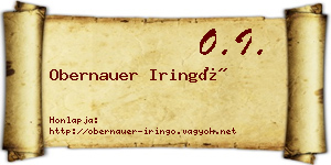 Obernauer Iringó névjegykártya